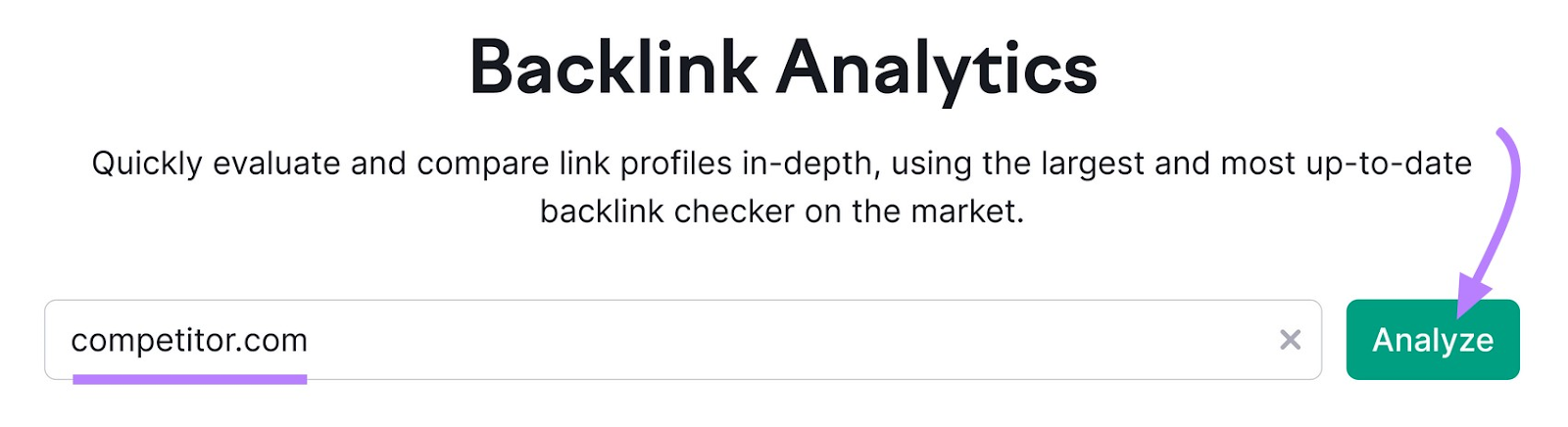 Semrush’s Backlinks tool