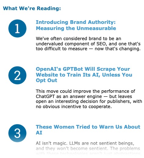 The Moz Top 10's resources summary section