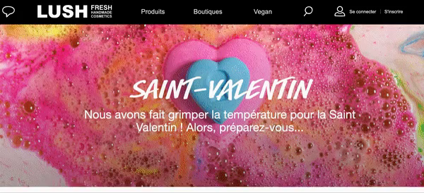 Campagne Saint Valentin Lush - top SEMrush