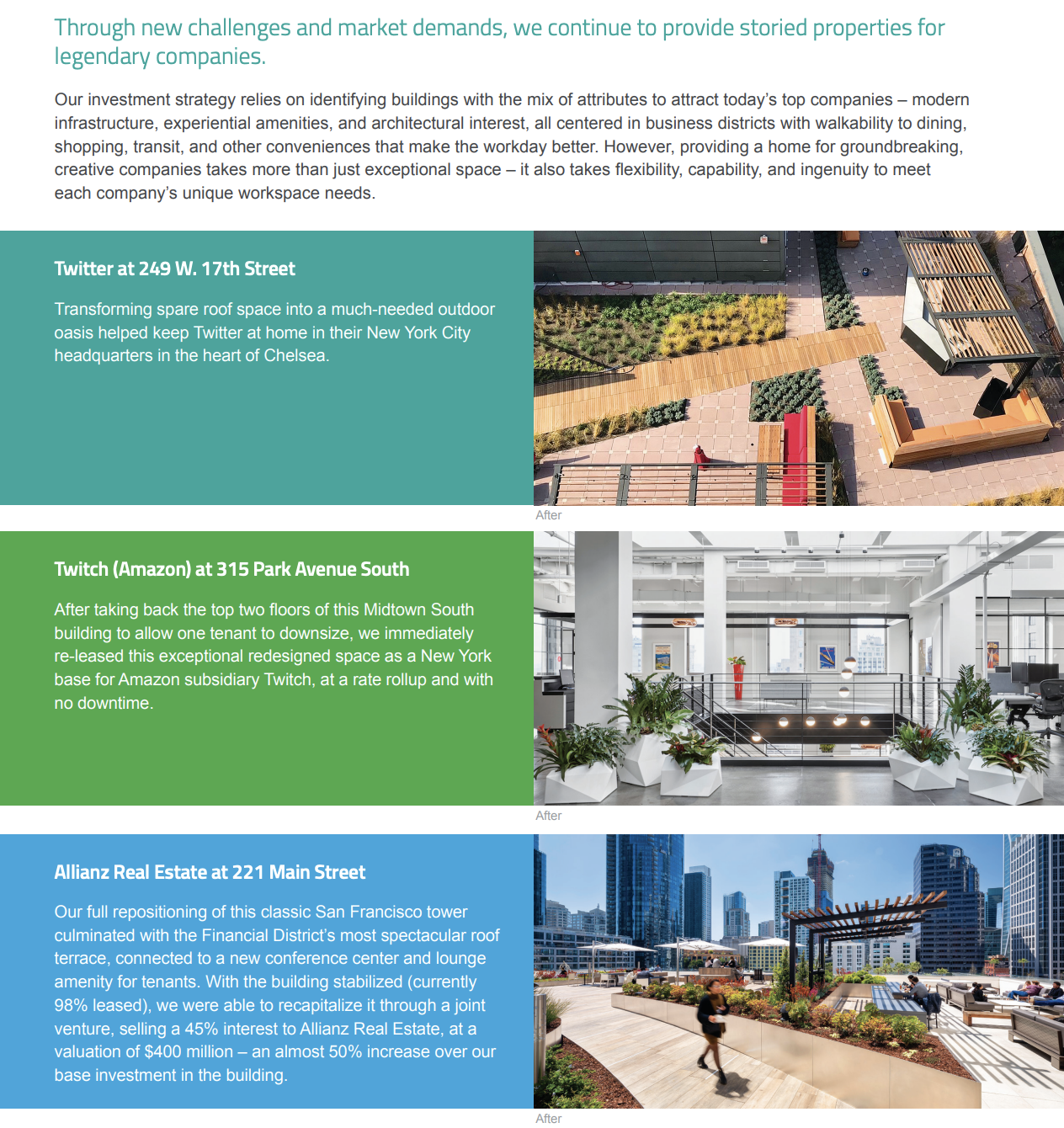 sample page from Columbia Property Trust Inc’s annual report