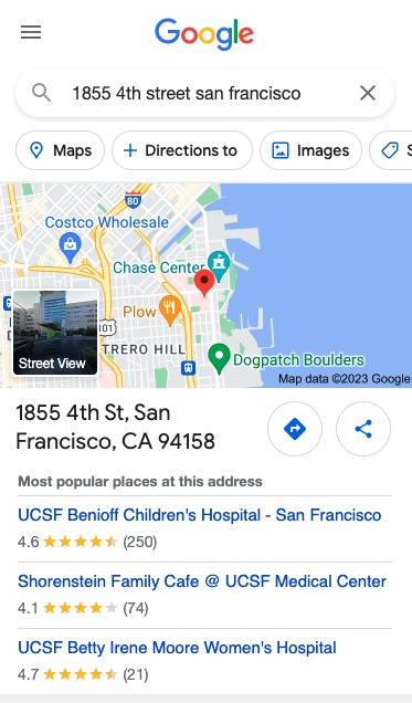 What address pack looks like on mobile devices