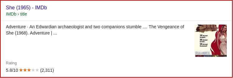 Les avis dans les résultats de recherche sur mobile.